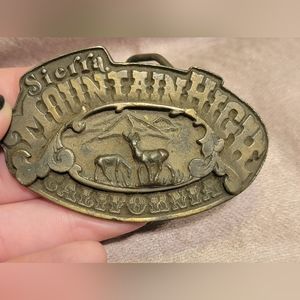 1975 Dezy Denver Sierra Mountain High California Belt Buckle